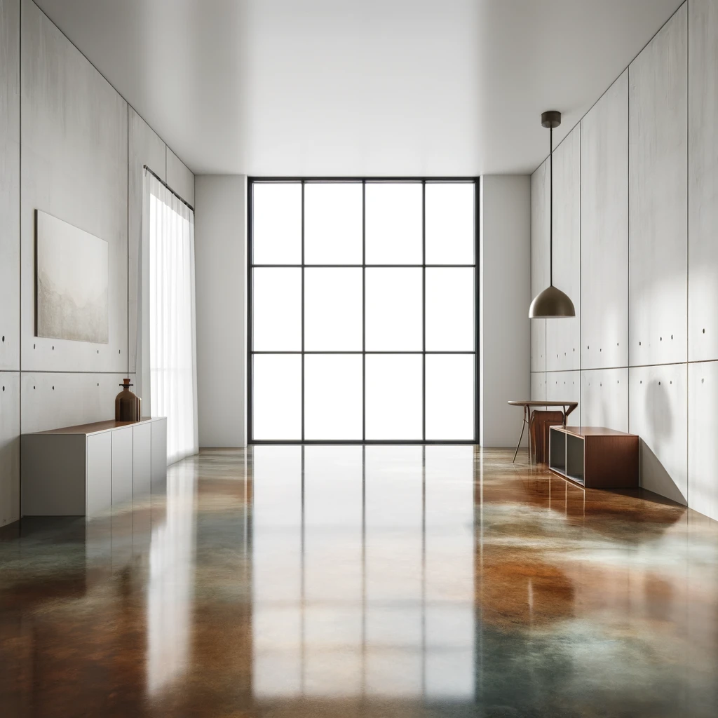 Acid Stained Concrete Floors in minimalist design
